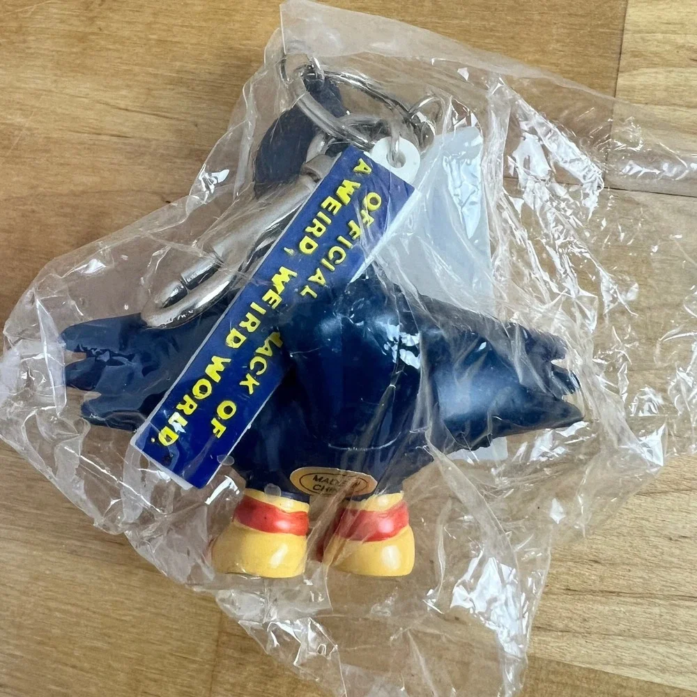 Vintage CornNuts Keychain Winky Crow Bird Figure Promotional Mascot Weird‎ World
